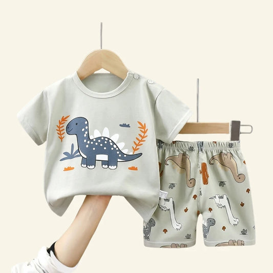 100% Cotton T-Shirt & Shorts 2-Piece Kids Set