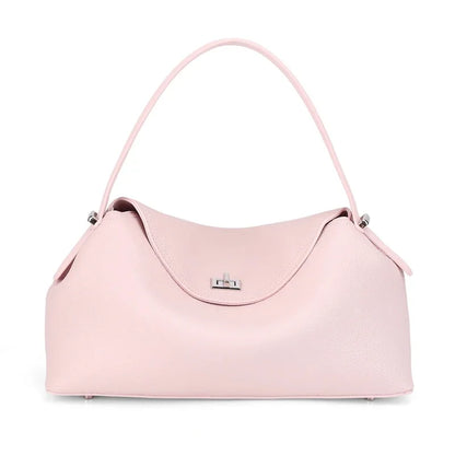 Retro Cowhide Leather Tote, Large Capacity Shopping Bag