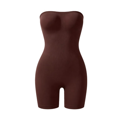 Women's Strapless Shirred Jumpsuit — Soft Breathable Summer Romper