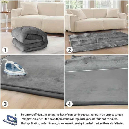 Carpet For Floor 3cm Thick Memory Foam Playpen Mat With Non-slip Bottom For Living Room Soft Velvet Minimalist Carpet Kids Rugs