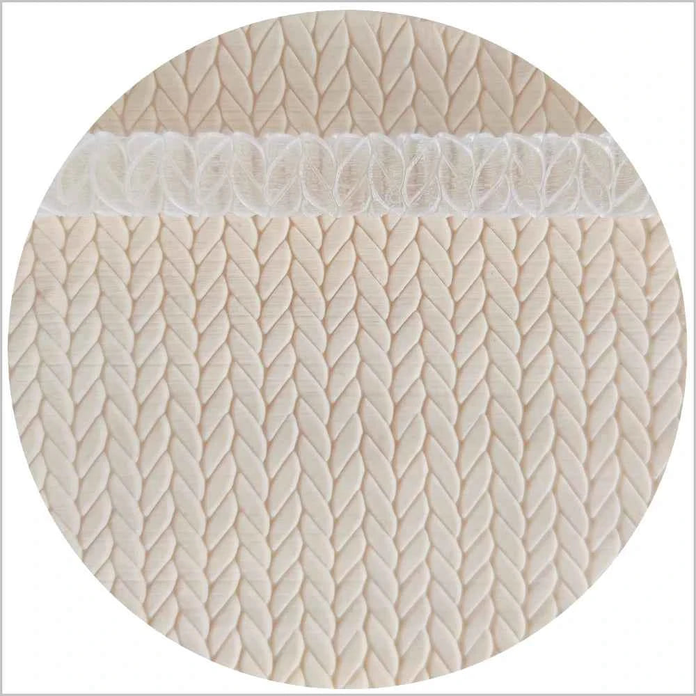 Knitted Pattern Fondant Cake Roller Decorating Baking Tools Embossing Rolling Pin Kitchen Accessories