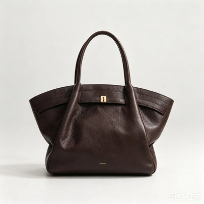 Quiet Luxury Trapeze Tote, Pebbled Vegan Leather