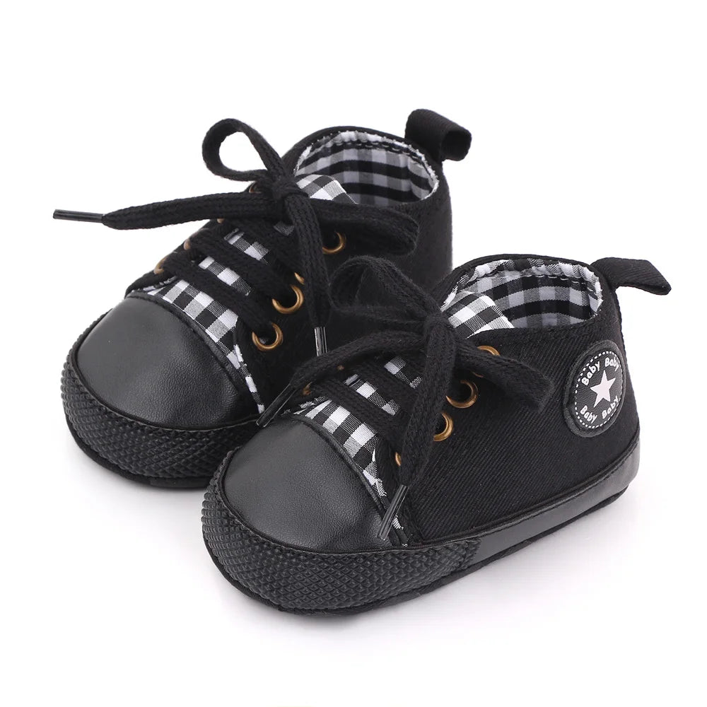 Classic Canvas Sneakers, Soft Sole First Walkers