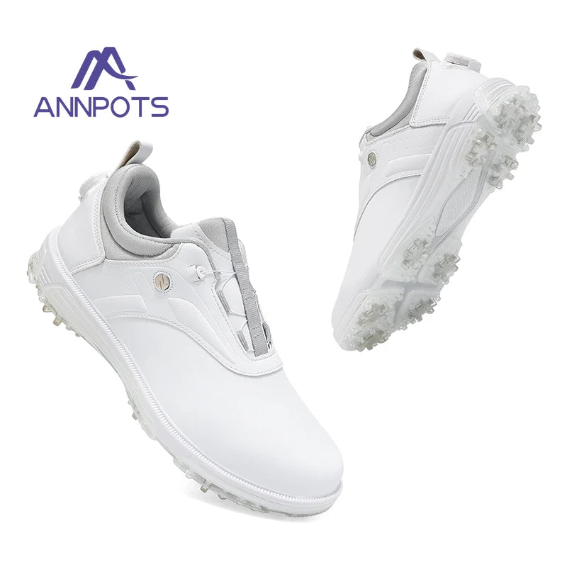 Professional Spikeless Golf Shoes Women Waterproof Ankle Supplies Golfing Shoes Non Slip Comfortable Man Walking Golf Sneaker