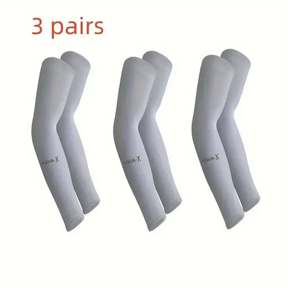 3 Pairs Breathable Sun Protection Sleeves UV Protective Arm Covers Uses for Sports Driving Outdoor Adventures Shield