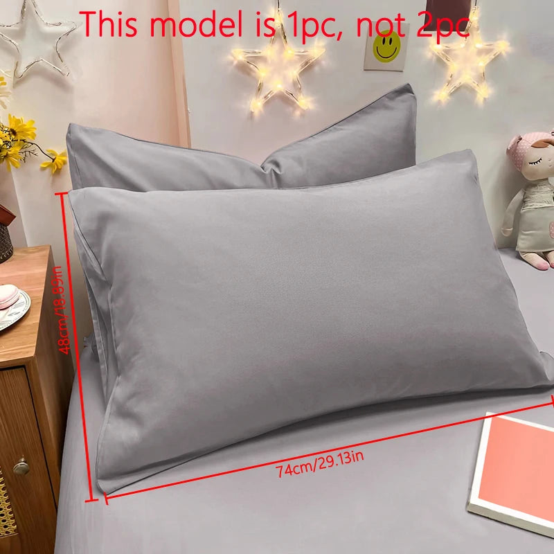 Matte Solid Tibetan Blue Pillowcase, Pocket Sealed