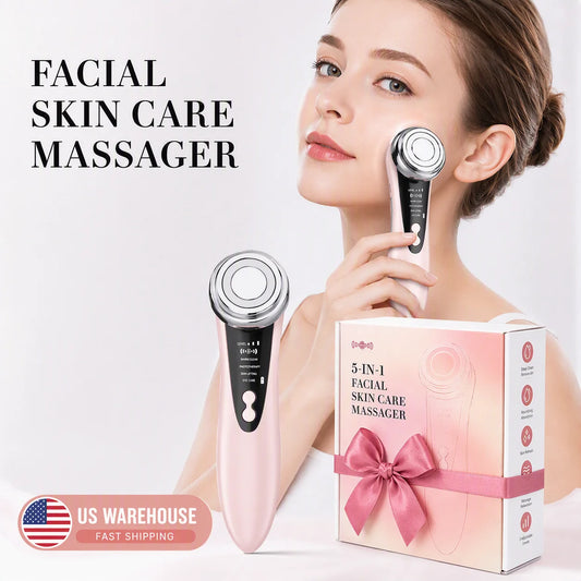 4-in-1 Facial Cleansing Brush with LED Light Therapy
