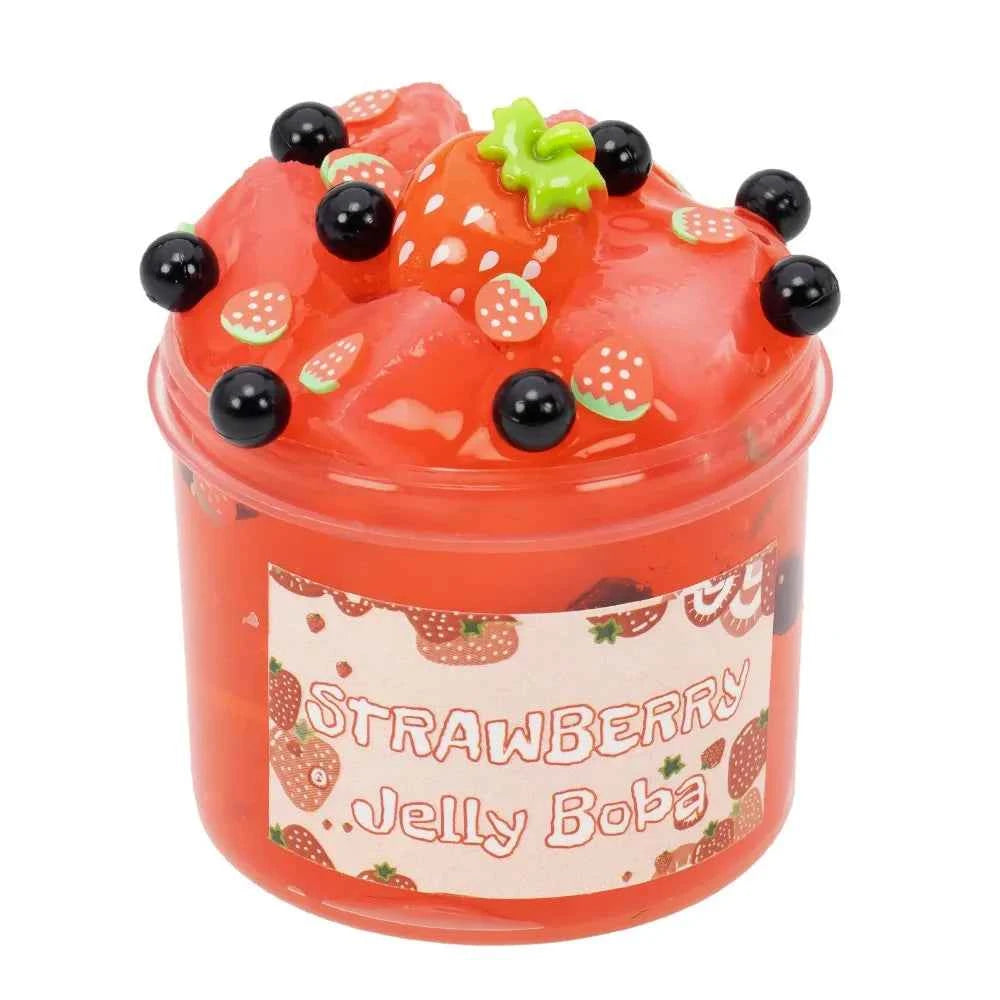 Soft 70ml Crystal Slime Foam Ball Glitter Clear Slime Set Strawberry Kiwi Stress Relief Slime Kit