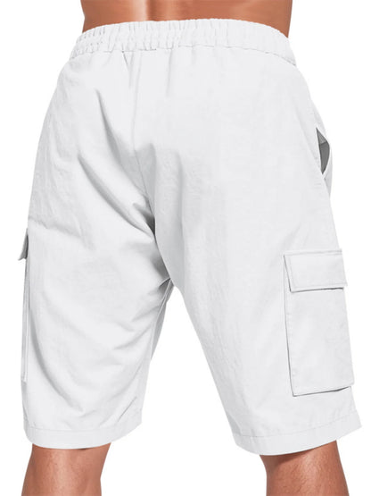 Men's Linen Drawstring Elastic Waist Work Pants — Breathable Casual All-Match Trousers