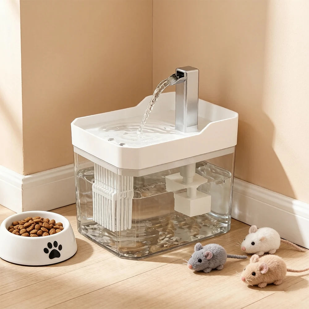 Auto-Filter Recirculating Cat Water Fountain