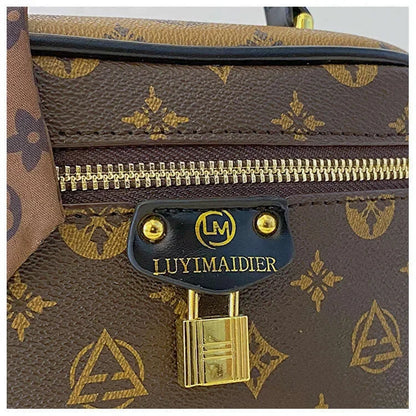 Letter-Printed Bucket Bag, Versatile Crossbody