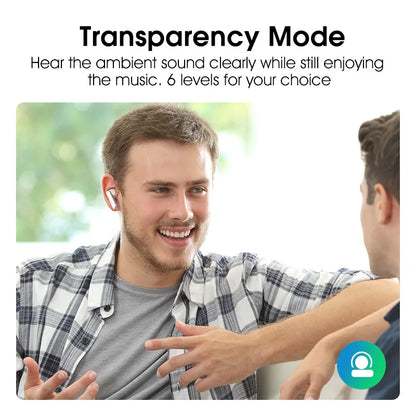 QCY HT05 MeloBuds ANC Earbuds – 40dB ANC, Transparency Mode, 6-Mic, 30H Playtime