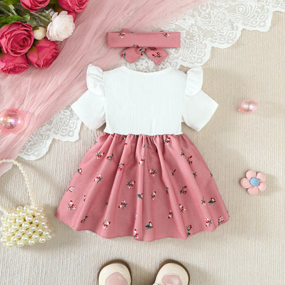 Floral Summer Dress & Headband Set, 0-24 Months