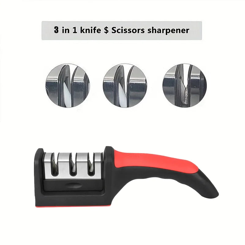 Quick Knife Sharpener with Non-Slip Base for Home and Outdoor Use