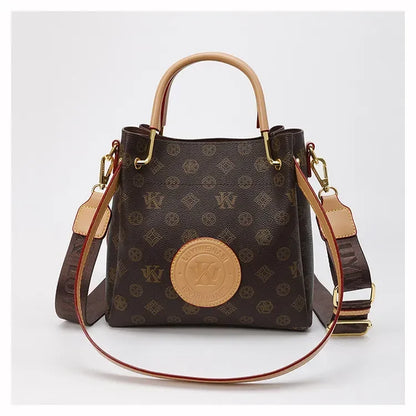 Beige Printed Commuter Tote, Large Capacity