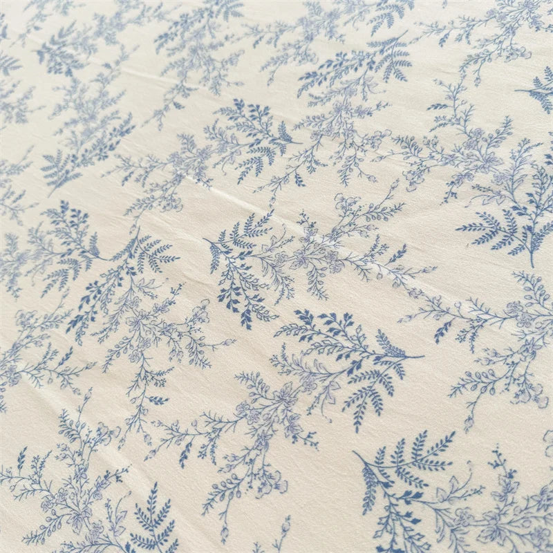 Floral Washed Cotton Fitted Sheet | Single-King
