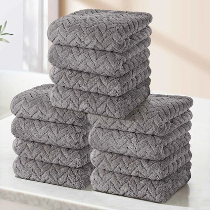 4/8/12-Piece Multi-Purpose Towels Superior Absorbency High Color Fastness Quick-Dry Kitchen, Living Room, Spa, Travel