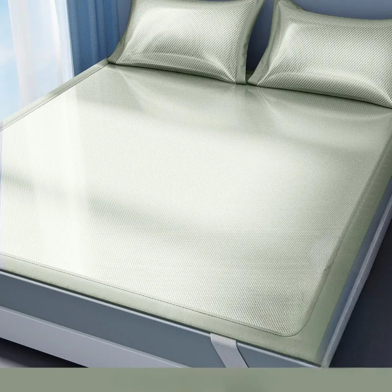 1PCS solid color ice silk mat summer student dormitory single bed sheet mat cool bed sheet