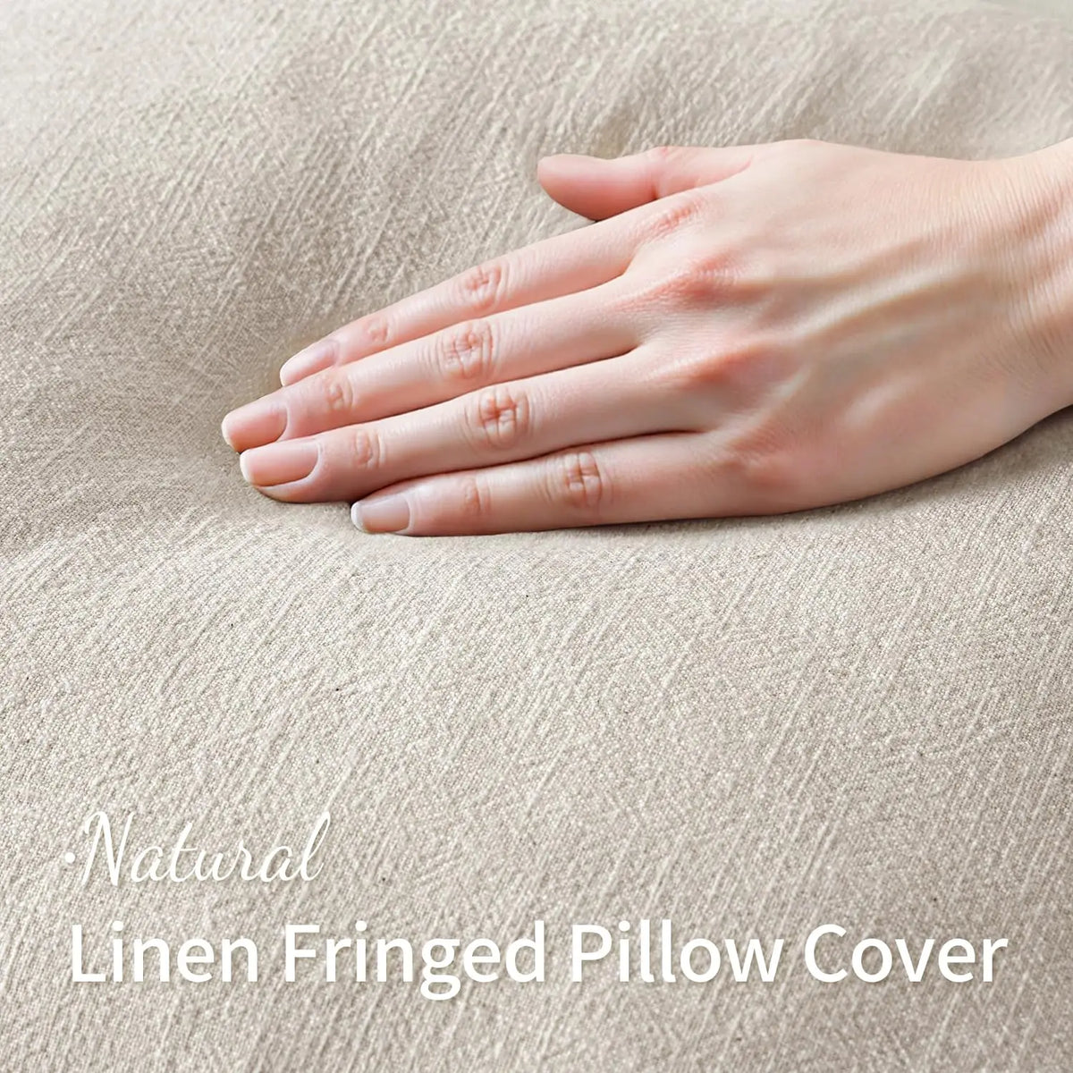 Fringed Boho Cushion Cover with Tassel Detail