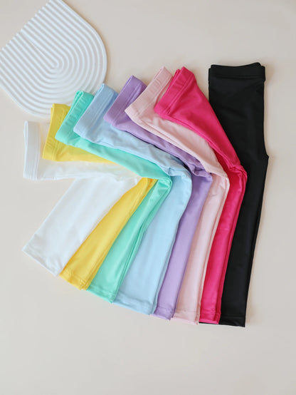 Girl Pants Soft Elastic Kids Leggings Candy Color Girls Skinny Pant Solid Color Trousers for Aged 2-12 Years Children Daily Wear