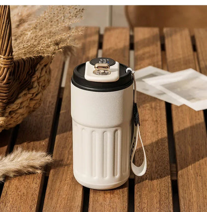 Smart Temperature Display Thermos Bottle 450ml – 316 Stainless Steel Portable Coffee Mug