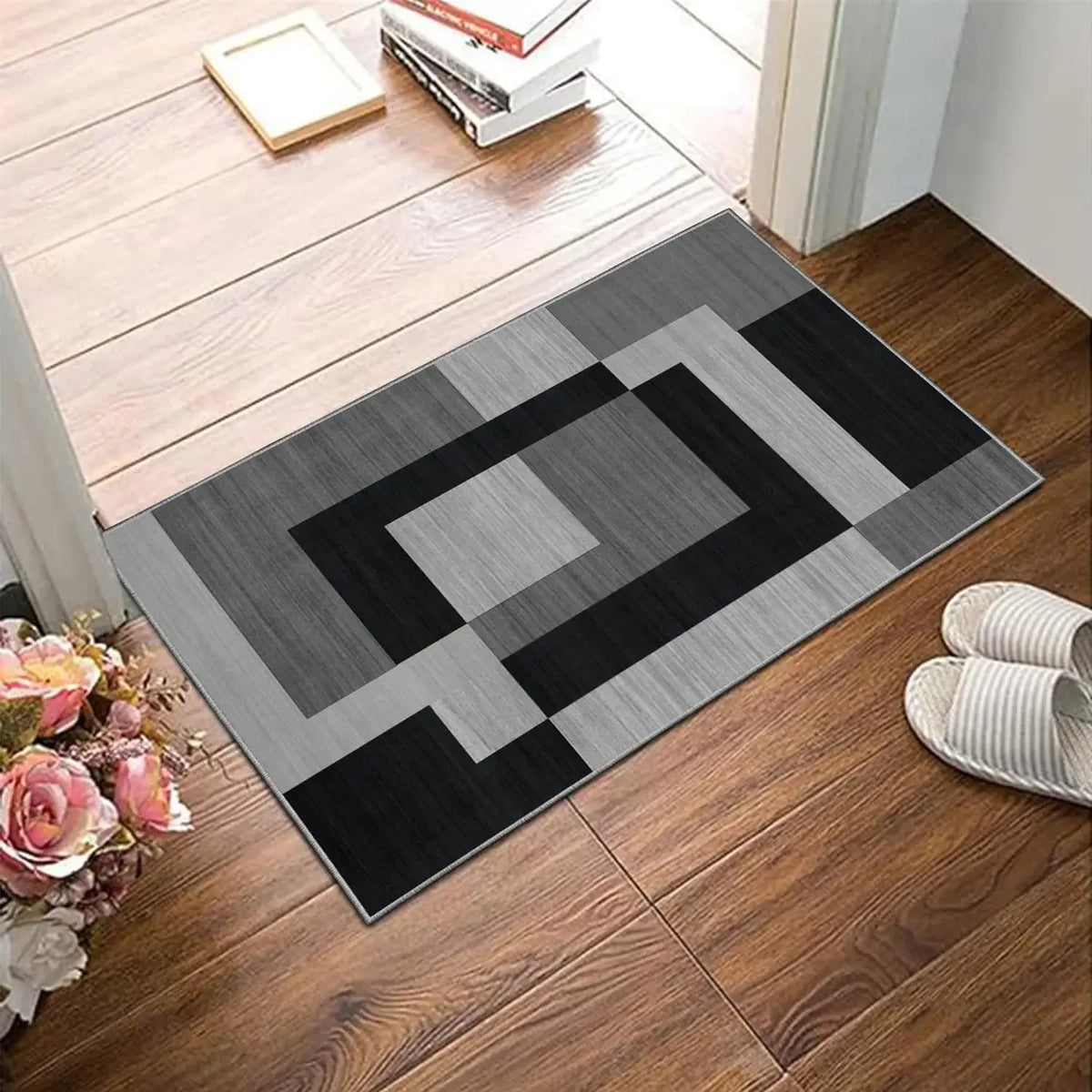 VIKAMA Geometric Style Living Room Carpet – Durable Slip-Resistant Rug for Sofa, Bedroom & Coffee Table