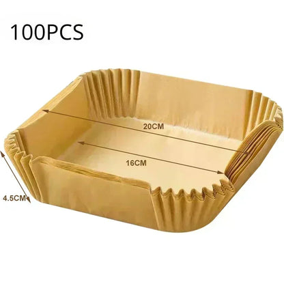 Disposable Air Fryer Liners, Square & Round Non-Stick Baking Paper