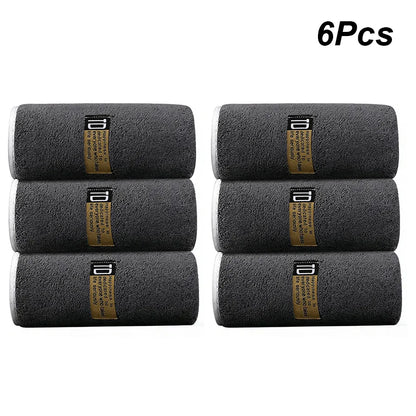 Thickened Microfiber Towel Set, 6-Pack 40x80cm