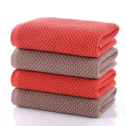 100% Cotton Waffle Bath Towels | Quick-Dry Absorbent Towel Set for Home & Hotel