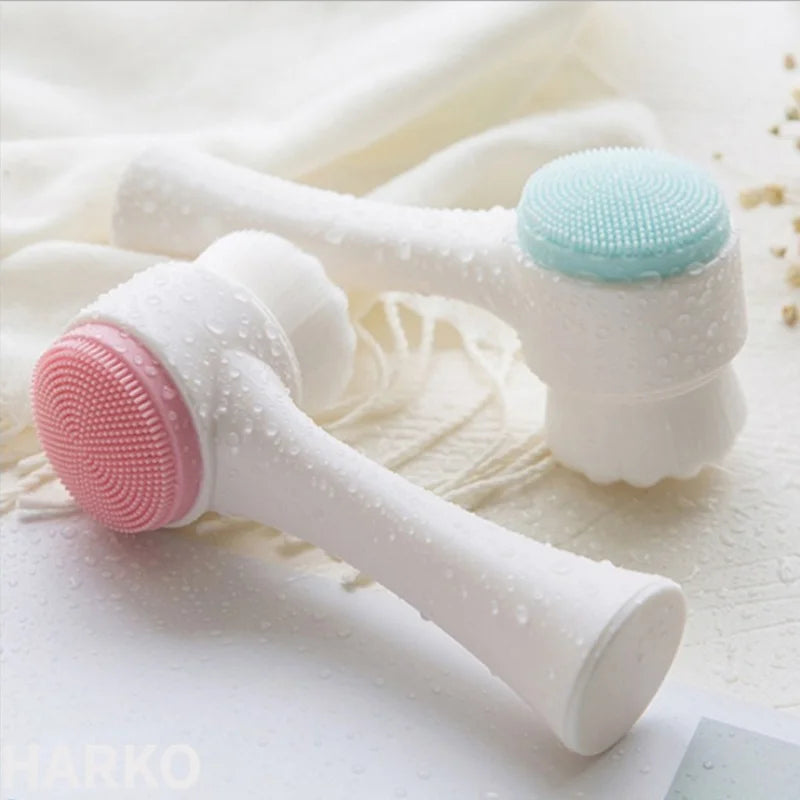 Double-Sided Silicone Facial Cleansing Brush