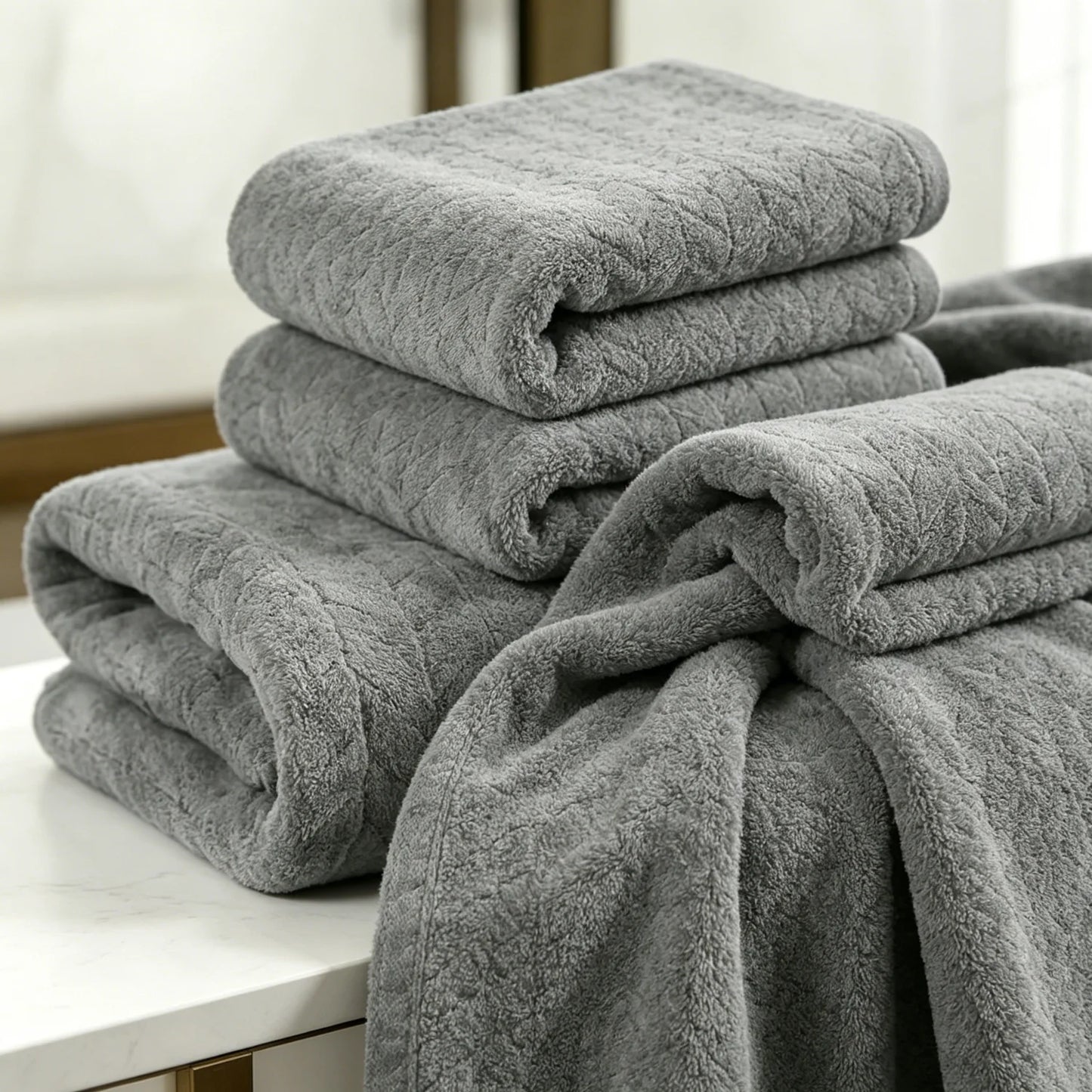 8-Piece Cotton Bath Towel Set — Soft, Quick-Dry, Lightweight