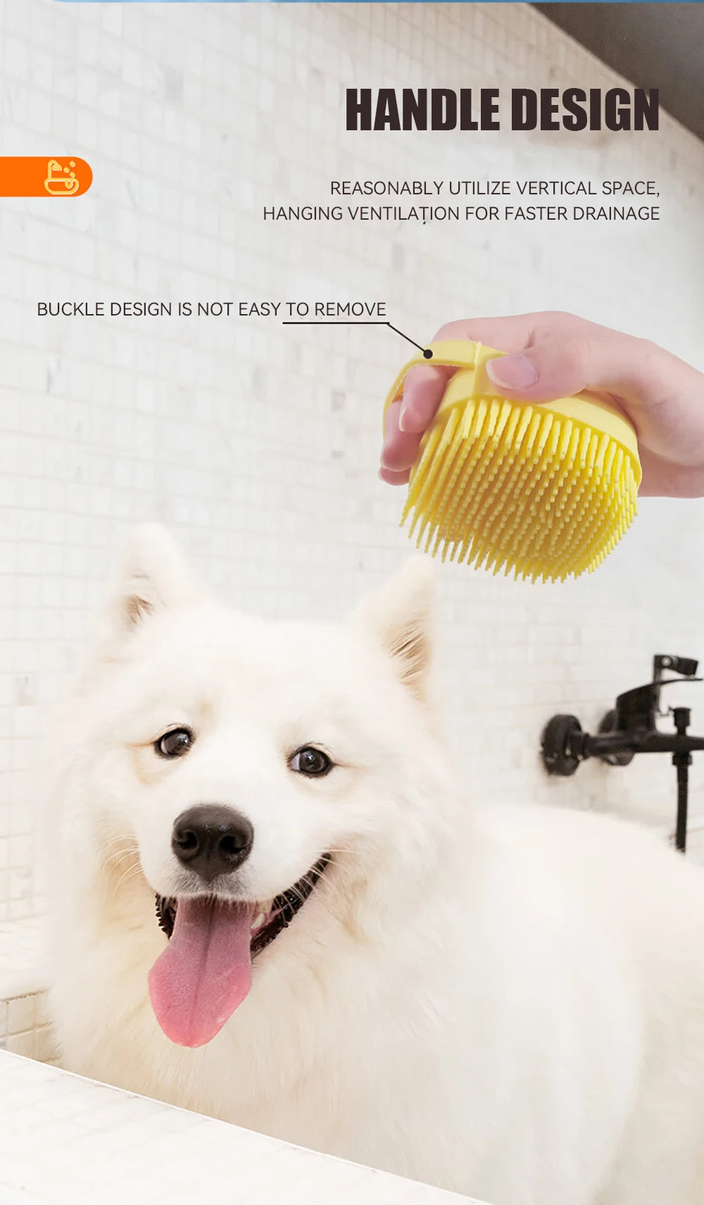 Silicone Bathing Brush with Shampoo Dispenser