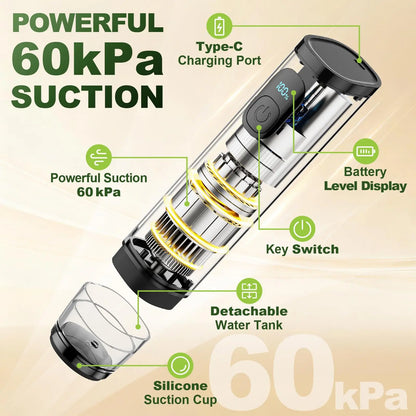 Portable Aluminum Electric Vacuum Food Sealer with 30 Reusable Bags, Wine Stopper and Sealing Clips