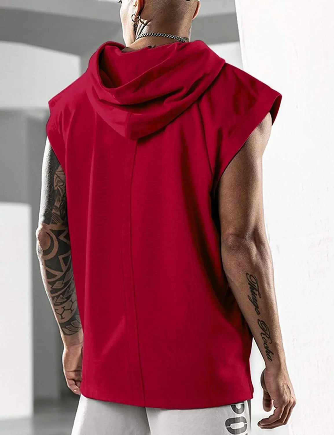 Solid Color 2023 Brand New Men's Tank Tops Vest Sleeveless Tees For Male Hooded Man Vests Tops Hip Hop Men Tank Top T shirt