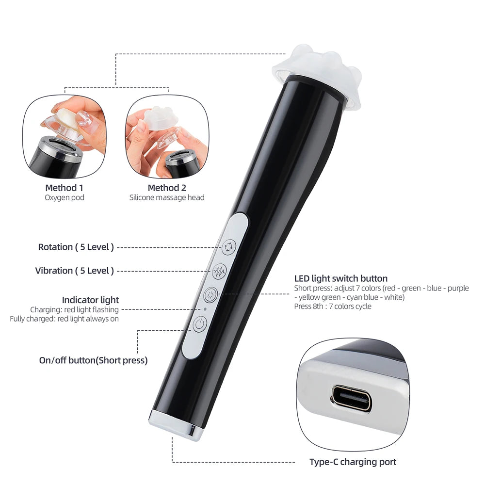 CO2 Oxygen Bubble Pen – Portable Facial Beauty Device