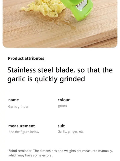 Mini Manual Garlic Grinder & Press – Creative Garlic Masher Kitchen Gadget