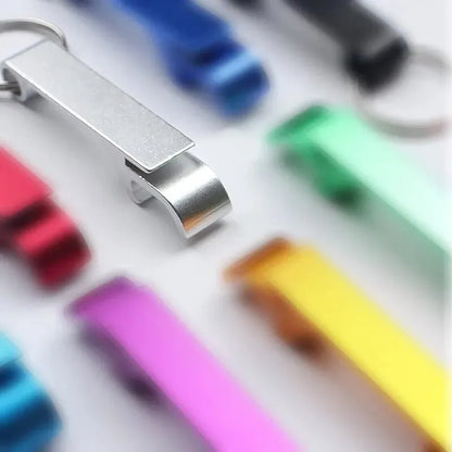 Aluminum Bottle Opener with Keychain Loop – Portable Beer Opener Set of 2