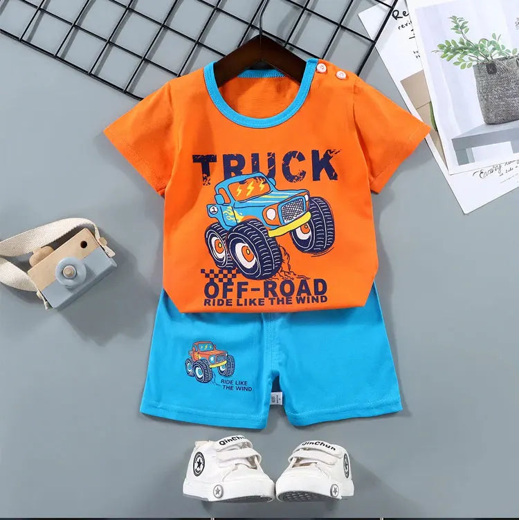 100% Cotton T-Shirt & Shorts 2-Piece Kids Set