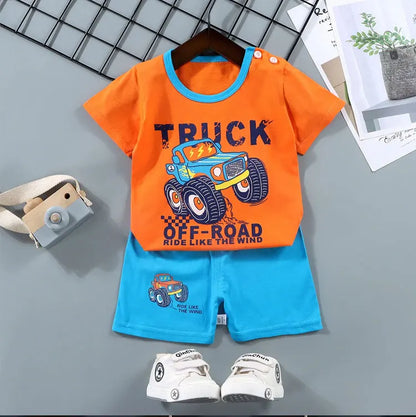 100% Cotton T-Shirt & Shorts 2-Piece Kids Set