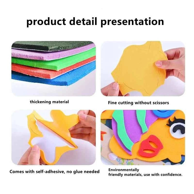10/20pcs/lot 3D EVA Foam Sticker DIY Cartoon Animal Puzzle for Children Kids Multi-patterns Styles Toys for Children Gift