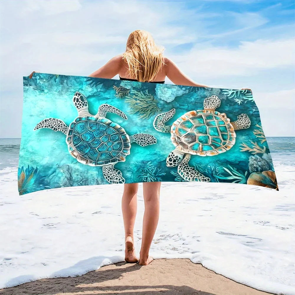 Extra Large Sand-Free Microfiber Beach Towel — Travel & Swim