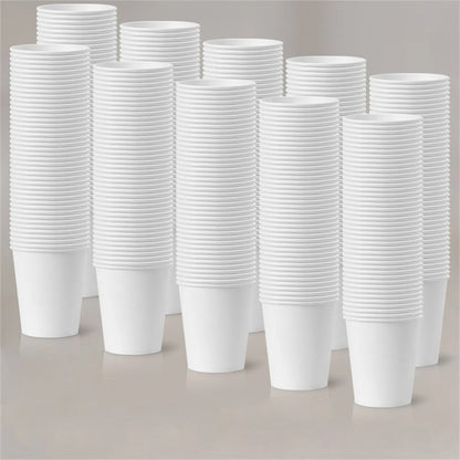 Disposable Paper Cups 210ml | 50/500/1000pcs Solid Color Hot Drinking Party Cups