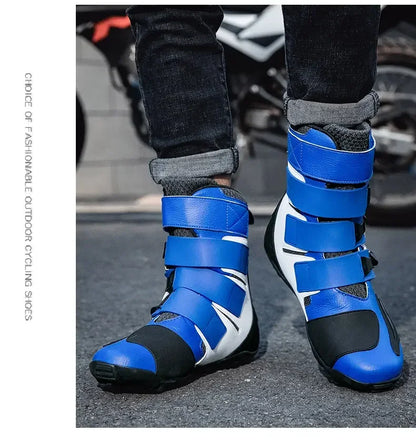 New Waterproof Men's Dirt Bike Shoes Men's Motorcycle Boots New Comfortable Leather Protective Boots Anti-slip Wear-resistant