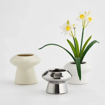 Minimalist Ceramic Vase Flower Arrangement Modern Creative Home Decor Restaurant Dry Flower Arrangement Decorative Ornaments