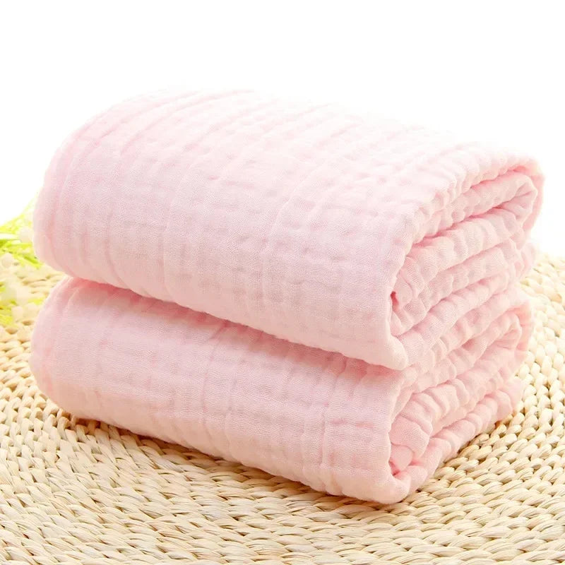 Pure Cotton Bubble 6 Layers Baby Bath Towel Kids Swaddle Wrap Bedding Muslin