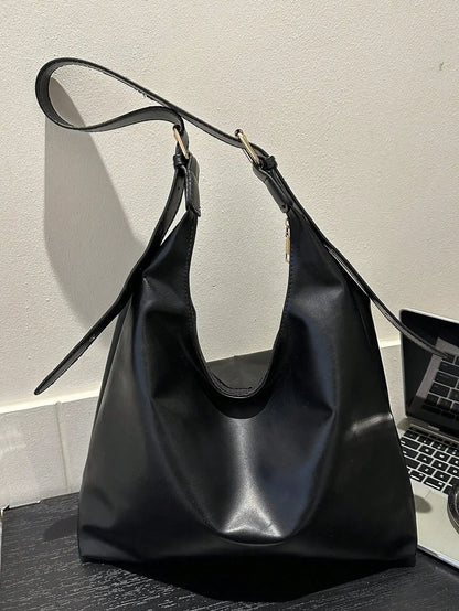 Large Capacity Solid Color Shoulder & Tote Bag