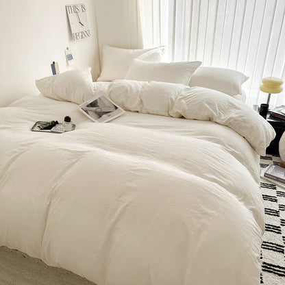 Solid Cotton Bedding Set | Duvet Cover & Sheet