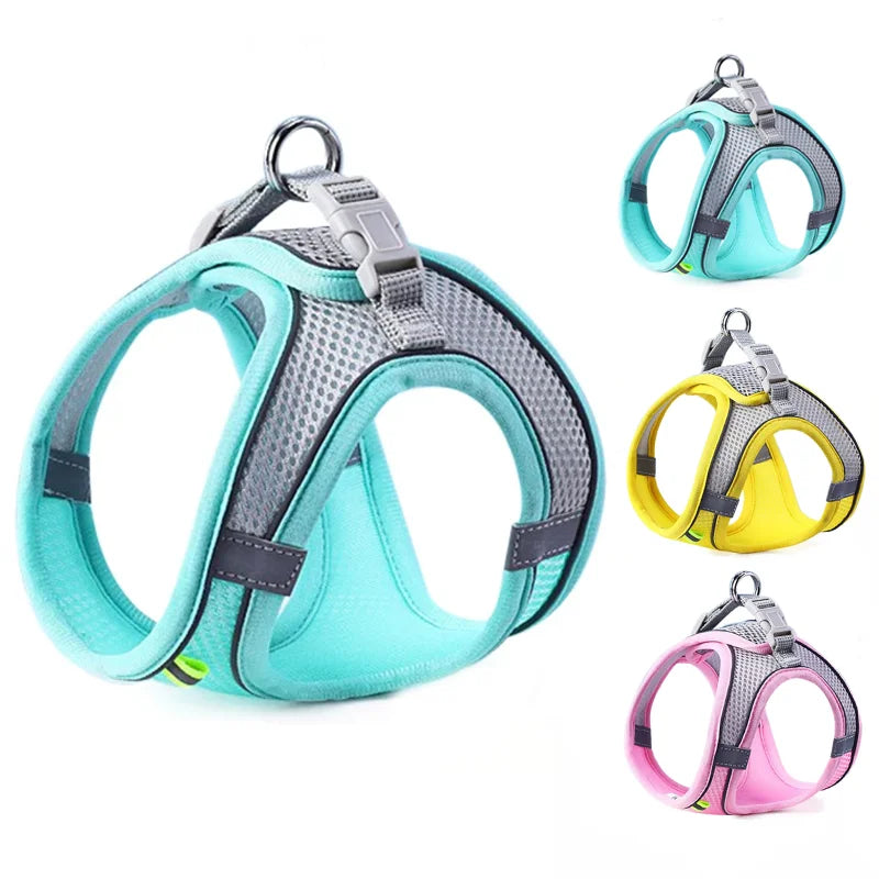 Reflective Breathable Harness Vest for Small & Medium Pets