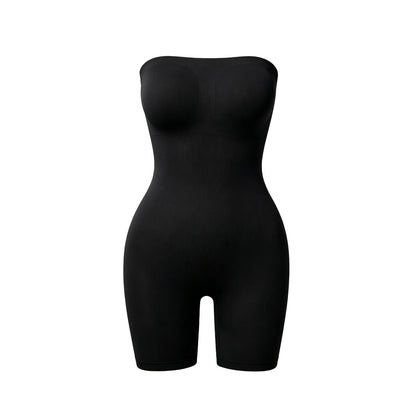 Women's Strapless Shirred Jumpsuit — Soft Breathable Summer Romper