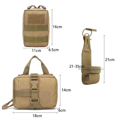 Tactical Dog Harness with Leash & Detachable Pouches